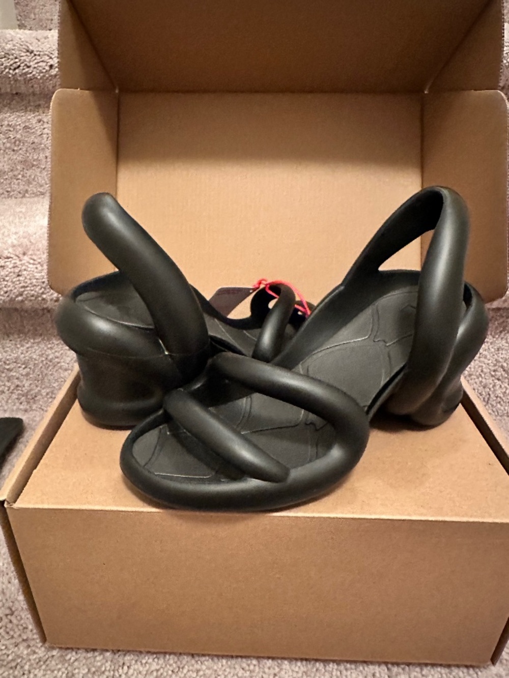 Camper Kobarah black sandals 36 NWT